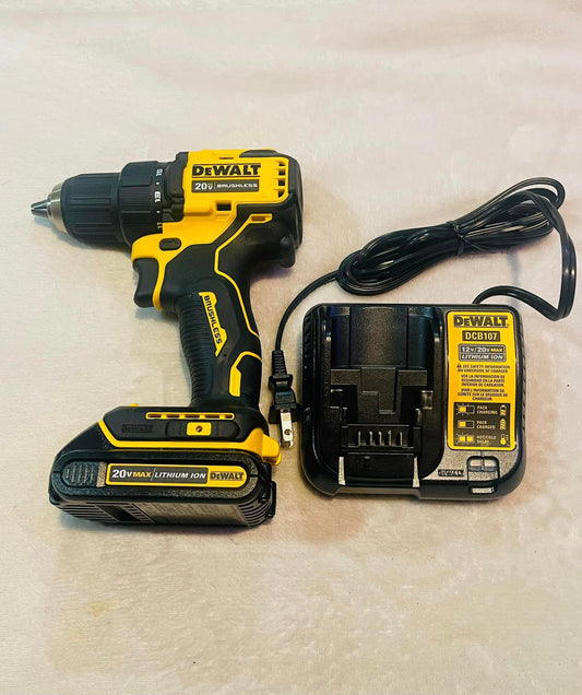 DEWALT ATOMIC 20V 1/2 in.Brushless Compact Drill/Driver with Battery and Charger